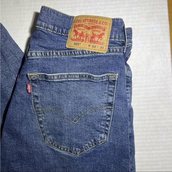 Levi's 505 Stretch Men's Blue Jeans - Picture 4 of 5